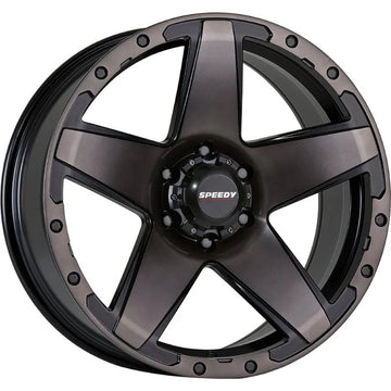 Speedy Wheels RCW SANDSTORM Tungsten Grey Satin Black 18"x9"